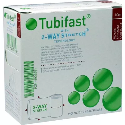 TUBIFAST 2-cestný napínač 3,5 cmx10 m červený, 1 ks
