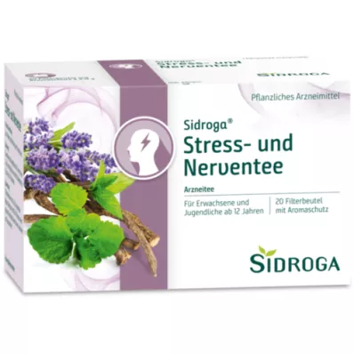 SIDROGA Filtračné vrecúška na čaj proti stresu a nervom, 20X2,0 g