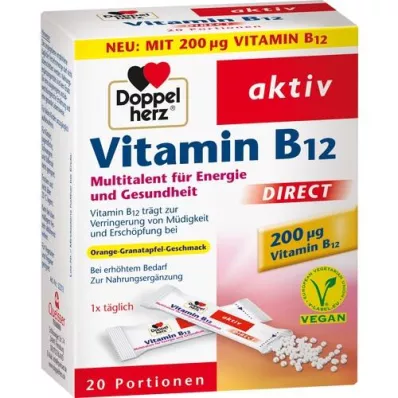 DOPPELHERZ Vitamín B12 DIRECT Pelety, 20 ks
