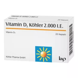 VITAMIN D3 KÖHLER 2 000 I.U. kapsúl, 20 ks