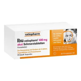 IBU-RATIOPHARM 400 mg filmom obalené tablety proti akútnej bolesti, 50 ks