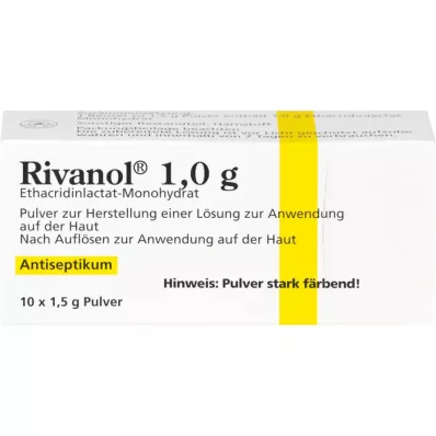 RIVANOL 1,0 g prášku, 10 ks