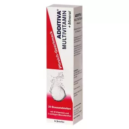 ADDITIVA Multivit + Mineral Peach R šumivé tablety, 20 ks