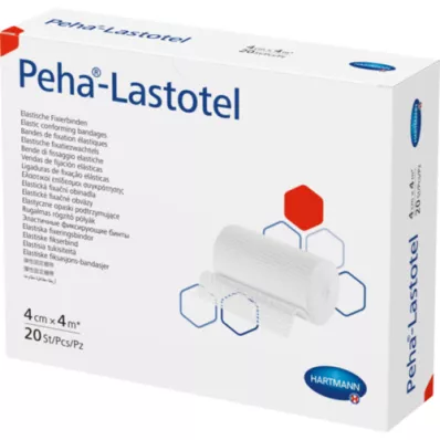 PEHA-LASTOTEL Fixačný obväz 4 cmx4 m, 20 ks