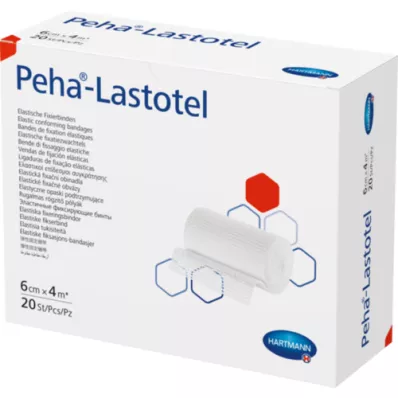 PEHA-LASTOTEL Fixačný obväz 6 cmx4 m, 20 ks