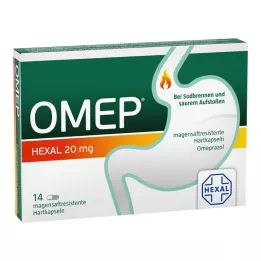 OMEP HEXAL 20 mg gastrorezistentné tvrdé kapsuly, 14 ks