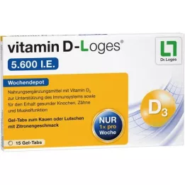 VITAMIN D-LOGES 5 600 I.U. týždenne žuvacie tablety, 15 ks