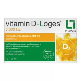 VITAMIN D-LOGES 5 600 I.U. týždenne žuvacie tablety, 15 ks