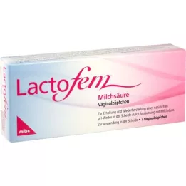 LACTOFEM Vaginálne čapíky s kyselinou mliečnou, 7 ks