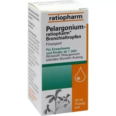 PELARGONIUM-RATIOPHARM Bronchiálne kvapky, 20 ml