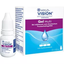 HYLO-VISION Gélové multi očné kvapky, 2X10 ml