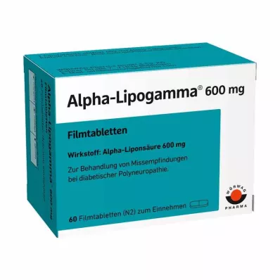 Alpha Lipogamma 600 mg filmom obalené tablety, 60 ks Alpha Lipogamma 600 mg filmom obalené tablety, 60 ks