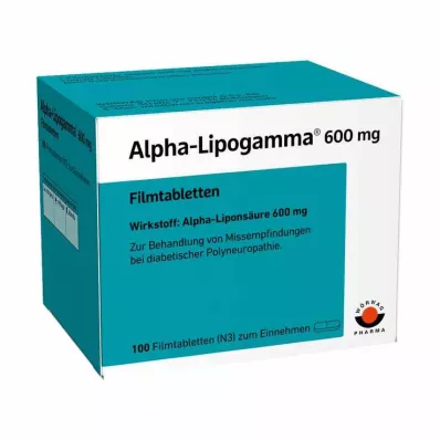 Alpha Lipogamma 600 mg filmom obalené tablety, 100 ks Alpha Lipogamma 600 mg filmom obalené tablety, 100 ks