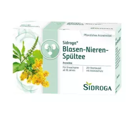 SIDROGA Čajové filtračné vrecko na preplachovanie močového mechúra a obličiek, 20X2,0 g