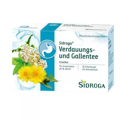 Sidroga filtračné vrecká na tráviaci a žlčový čaj, 20X2,0 g Sidroga filtračné vrecká na tráviaci a žlčový čaj, 20X2,0 g