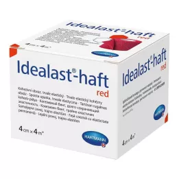 IDEALAST-farebný obväz 4 cmx4 m červený, 1 ks