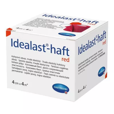 IDEALAST-farebný obväz 4 cmx4 m červený, 1 ks