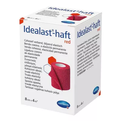 IDEALAST-farebný obväz 8 cmx4 m červený, 1 ks