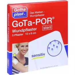 GOTA-POR Náplasti na rany sterilné 60x100 mm, 5 ks