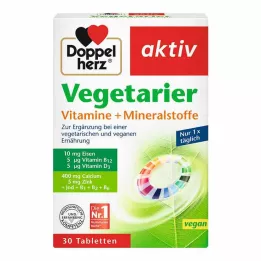 DOPPELHERZ Vegetariánske vitamíny+minerály aktívne, 30 ks