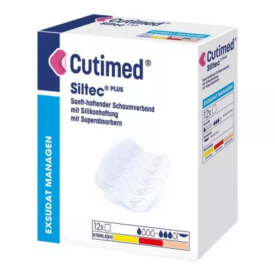 Penový obväz Cutimed Siltec Plus 10x10 cm lepidlo, 12 kusov Penový obväz Cutimed Siltec Plus 10x10 cm lepidlo, 12 kusov