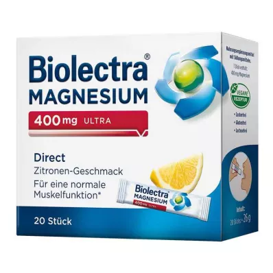 BIOLECTRA Horčík 400 mg ultra Direct Lemon, 20 kapsúl