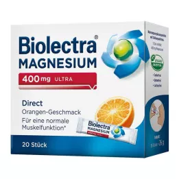 BIOLECTRA Horčík 400 mg ultra Direct Orange, 20 ks