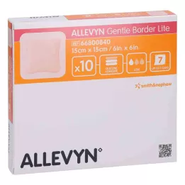ALLEVYN Penový obväz Gentle Border Lite 15x15 cm, 10 ks