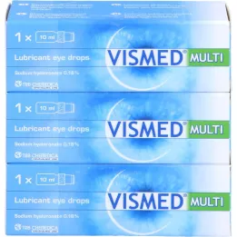 VISMED MULTI Očné kvapky, 3X10 ml