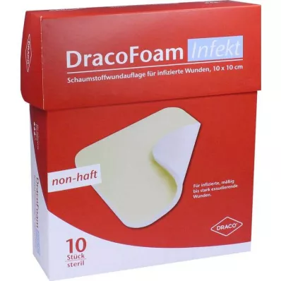 Dracofoam Infection Foam Kryt na rany 10x10cm, 10 ks Dracofoam Infection Foam Kryt na rany 10x10cm, 10 ks