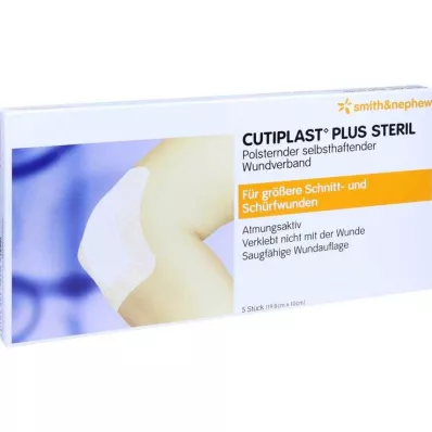 Cutiplast Plus sterilný obväz 10x19,8 cm, 5 ks Cutiplast Plus sterilný obväz 10x19,8 cm, 5 ks