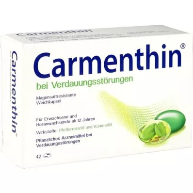 CARMENTHIN na tráviace ťažkosti msr.soft kapsuly, 42 ks