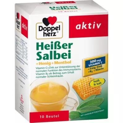 DOPPELHERZ horúce granule šalvia+med+mentol, 10 ks