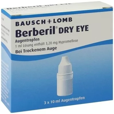 BERBERIL Očné kvapky proti suchosti očí, 3X10 ml