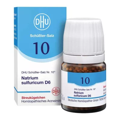 DHU Schüßlerova soľ č. 10 Natrum sulfuricum D6 globule, 10 g DHU Schüßlerova soľ č. 10 Natrum sulfuricum D6 globule, 10 g