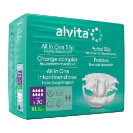 ALVITA Inkontinenčné nohavičky All-in-one maxi xl night, 20 ks