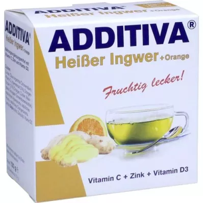 ADDITIVA Horúci zázvor + pomarančový prášok, 120 g