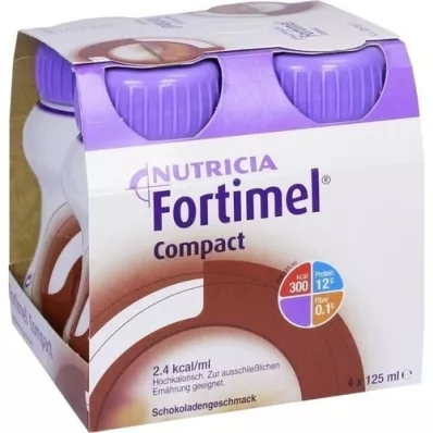 FORTIMEL Compact 2.4 príchuť čokoláda, 4X125 ml
