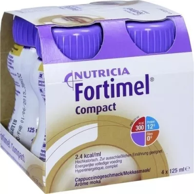 FORTIMEL Compact 2.4 príchuť Cappuccino, 4X125 ml