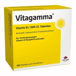 VITAGAMMA Vitamín D3 1 000 I.U. tablety, 200 kapsúl