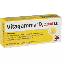 VITAGAMMA D3 2 000 I.U. Vitamín D3 NEM Tablety, 50 ks