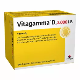 VITAGAMMA D3 2 000 I.U. Vitamín D3 NEM Tablety, 200 ks