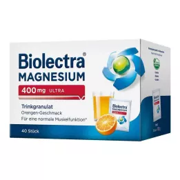 BIOLECTRA Magnézium 400 mg ultra pitné granule oranžové, 40 ks