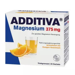 ADDITIVA Magnézium 375 mg vrecúška pomaranč, 20 ks