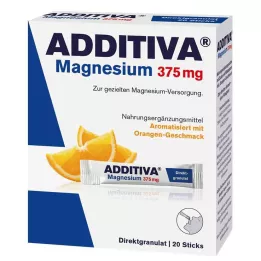 ADDITIVA Magnézium 375 mg tyčinky oranžové, 20 ks