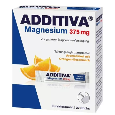 ADDITIVA Magnézium 375 mg tyčinky oranžové, 20 ks
