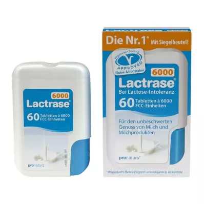 Lactrase 6 000 FCC tabliet v zacvakávacom dávkovači, 60 ks Lactrase 6 000 FCC tabliet v zacvakávacom dávkovači, 60 ks