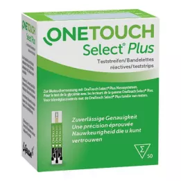 ONE TOUCH Testovacie prúžky na glykémiu Select Plus, 50 ks