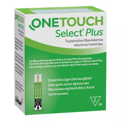 ONE TOUCH Testovacie prúžky na glykémiu Select Plus, 50 ks
