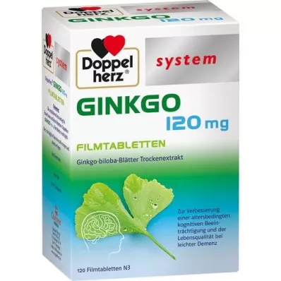 DOPPELHERZ Ginkgo 120 mg systémové filmom obalené tablety, 120 ks